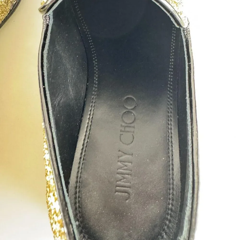 Jimmy-choo Men's Gold and Silver Loafers